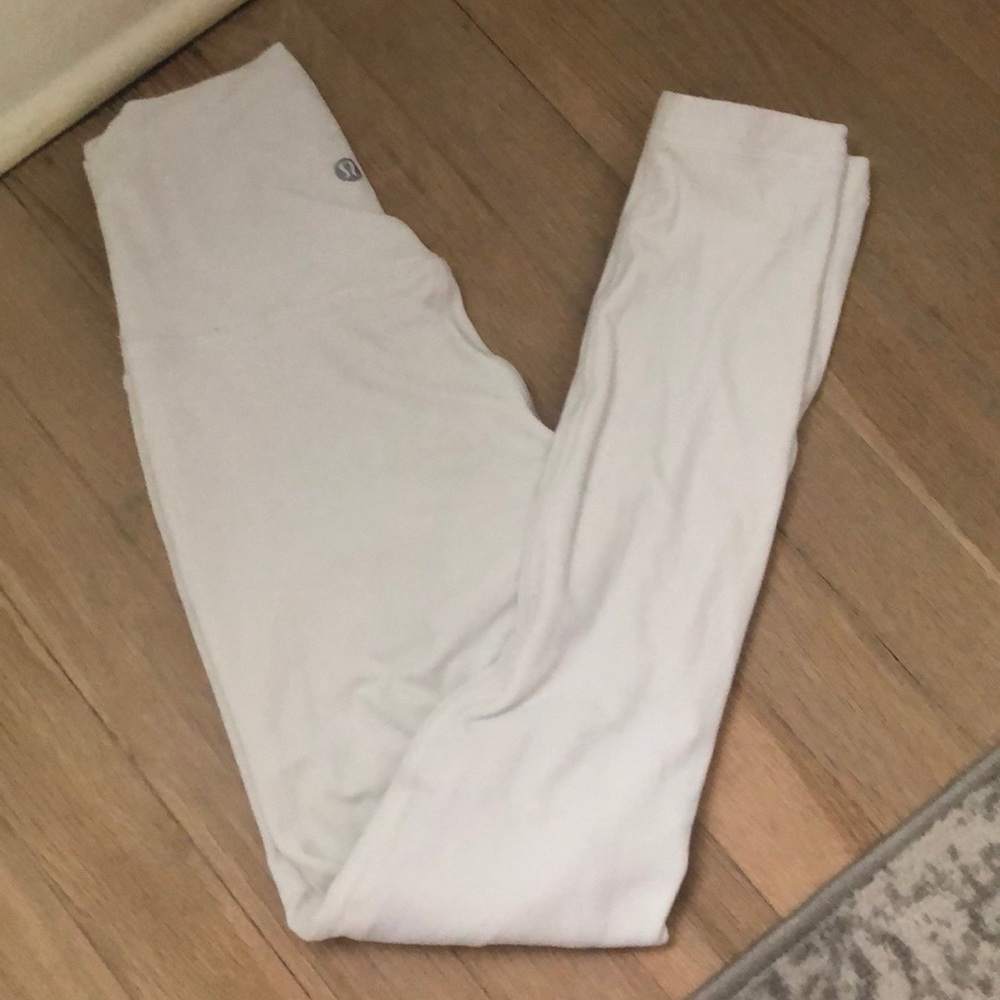 white lululemon full length leggings
